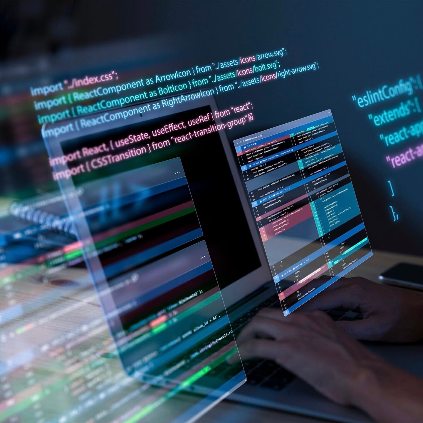 programming-background-with-person-working-with-codes-computer 2