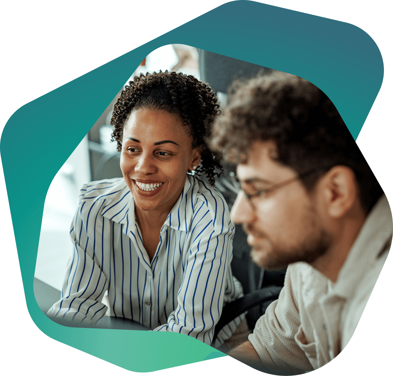 Banking professionals collaborating on core system modernization, reflecting agility, innovation, and composable infrastructure.